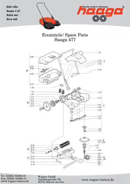 Ersatzteilliste Haaga 477 - Wagner GmbH