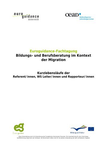 Euroguidance-Fachtagung Bildungs - Nationalagentur ...