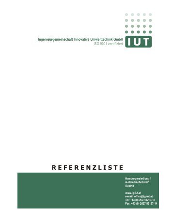 Vollständige Referenzliste (1,0 MB) - iut.at