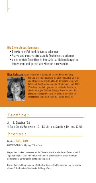 Programm 2008 - Schule für Shiatsu Hamburg