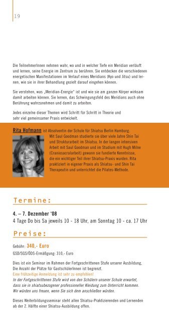 Programm 2008 - Schule für Shiatsu Hamburg