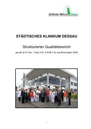 STÄDTISCHES KLINIKUM DESSAU Strukturierter Qualitätsbericht