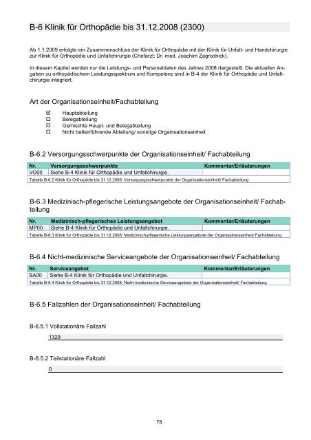 STÄDTISCHES KLINIKUM DESSAU Strukturierter Qualitätsbericht