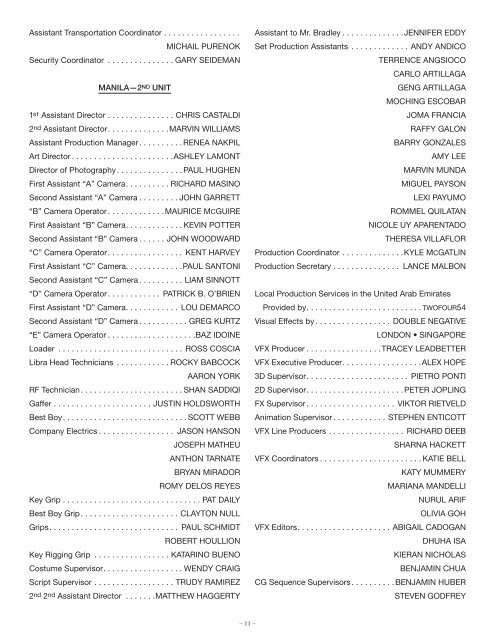 THE BOURNE LEGACY – Production Notes - I Watch Mike