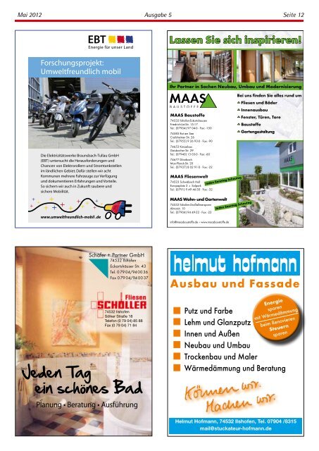 Ausgabe 5/2012 - Gewerbeverein Ilshofen eV / Startseite