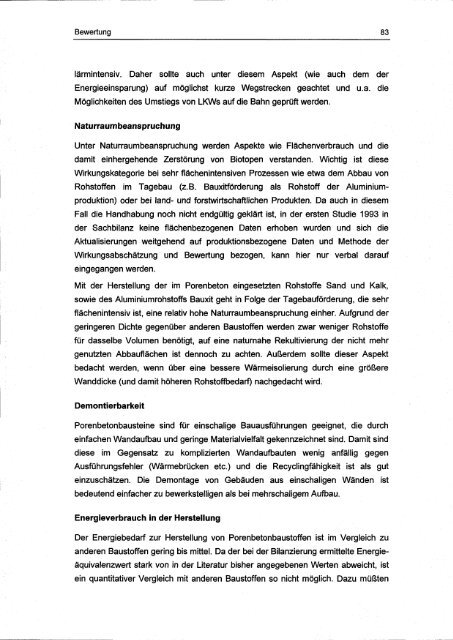 Ökobilanz für typische YTONG - Institut für ökologische ...