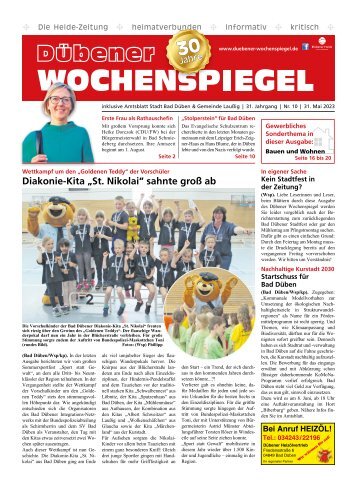 Dübener Wochenspiegel - Ausgabe 10 - Jahrgang 2023