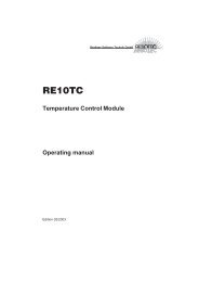 RE10TC Temperature Control Module Operating manual