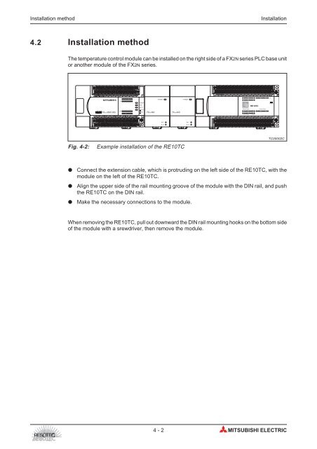 RE10TC Temperature Control Module Operating manual