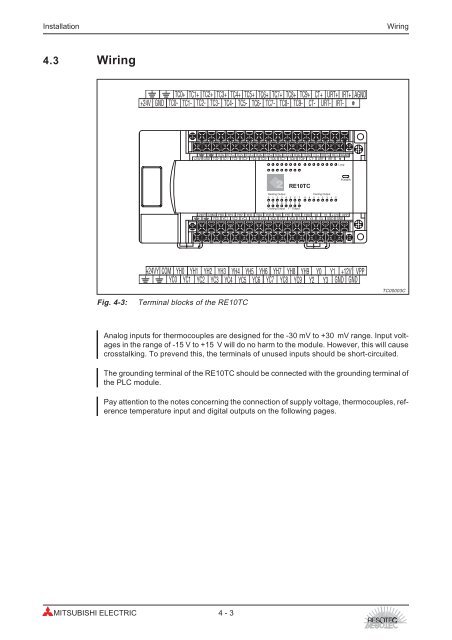 RE10TC Temperature Control Module Operating manual