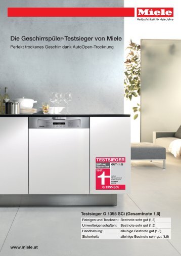 Die Geschirrspüler-Testsieger von Miele