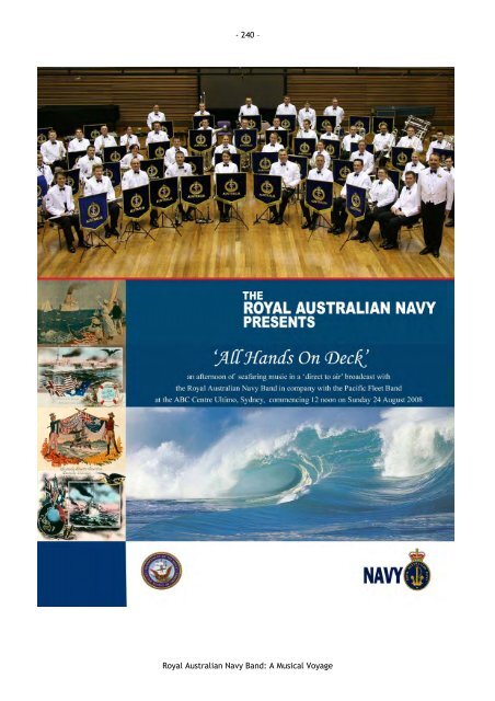 A MUSICAL VOYAGE - Royal Australian Navy