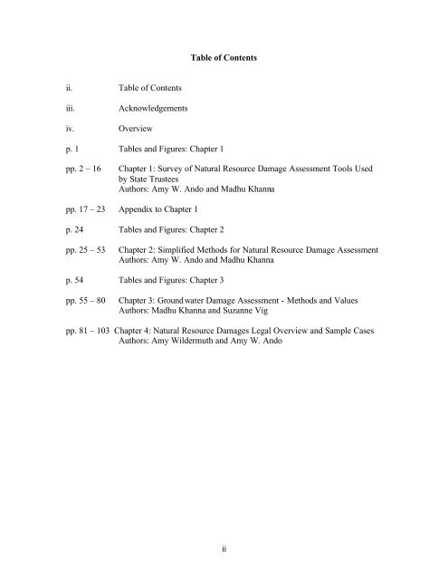 Natural Resource Damage Assessment: Methods and Cases