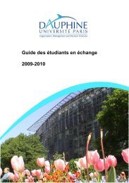 UNIVERSITE PARIS DAUPHINE