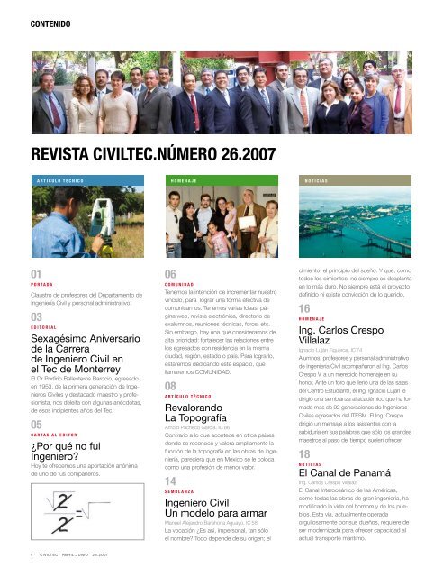 Sexagesimo aniversario de la carrera de ingeniero civil - CIVILTEC