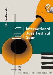 fill-in - International Jazz Festival Saar - Programmheft