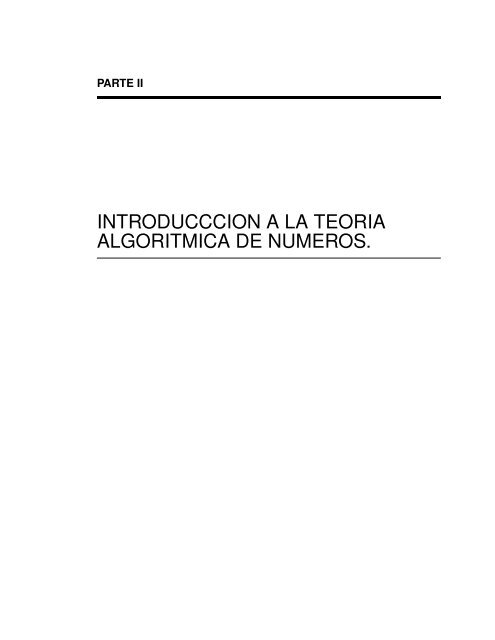 Introducción a la teoría de números. Ejemplos y - TEC-Digital