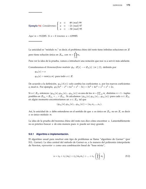 Introducción a la teoría de números. Ejemplos y - TEC-Digital