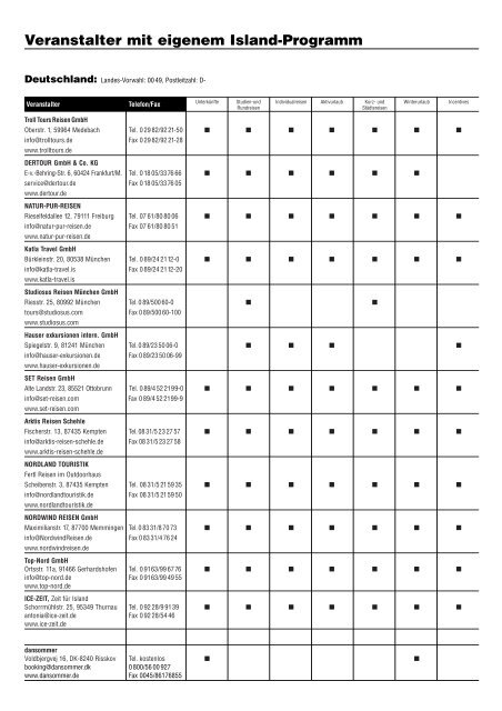 Veranstalter mit eigenem Island-Programm - GoEcco