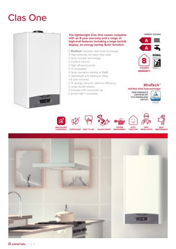 Ariston - Clas One Datasheet