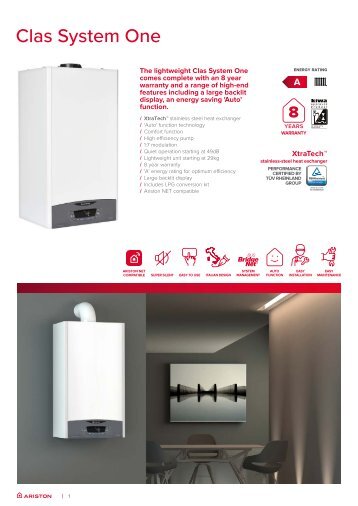 Ariston - Clas One System Datasheet
