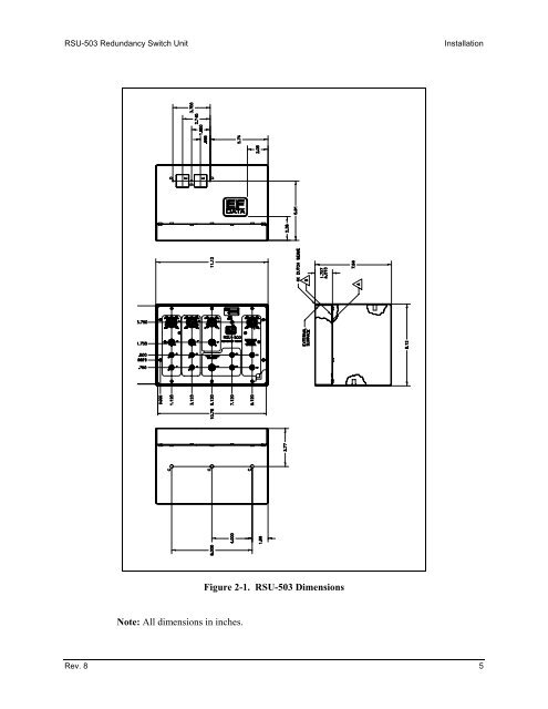 RSU-503 Redundancy Switch Unit Installation ... - Comtech EF Data