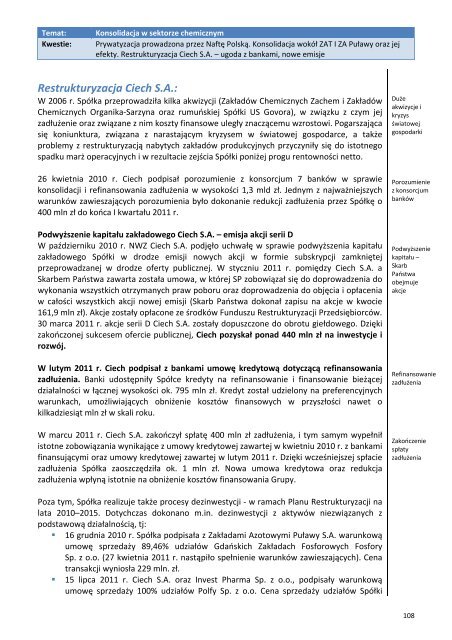 Raport z pracy Ministerstwa Skarbu Państwa 2007‐2011