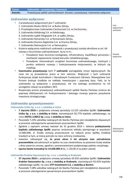 Raport z pracy Ministerstwa Skarbu Państwa 2007‐2011
