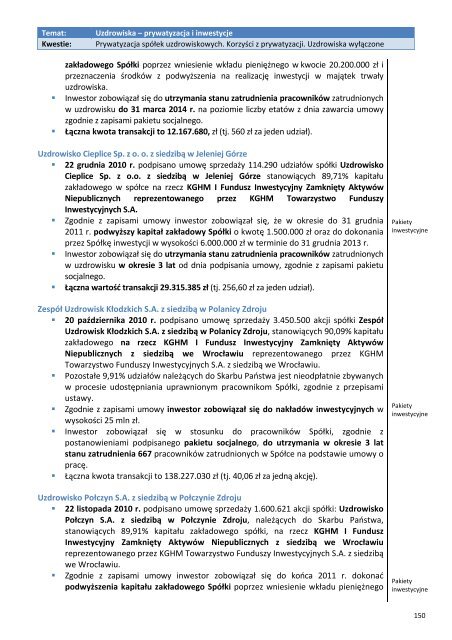 Raport z pracy Ministerstwa Skarbu Państwa 2007‐2011