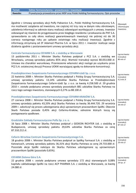 Raport z pracy Ministerstwa Skarbu Państwa 2007‐2011