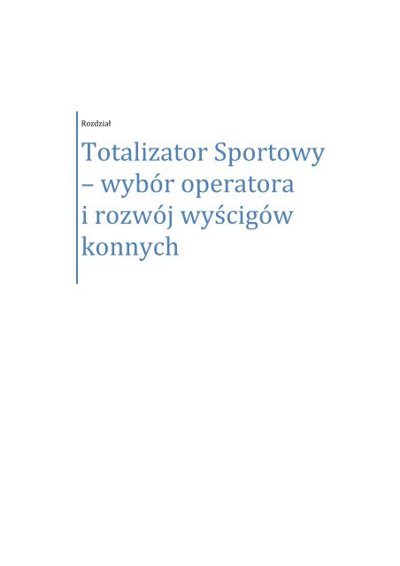 Raport z pracy Ministerstwa Skarbu Państwa 2007‐2011