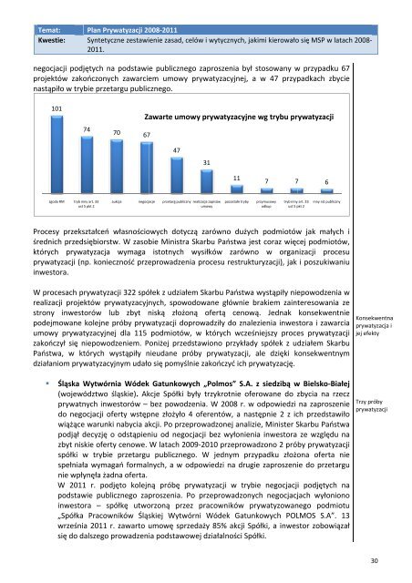 Raport z pracy Ministerstwa Skarbu Państwa 2007‐2011