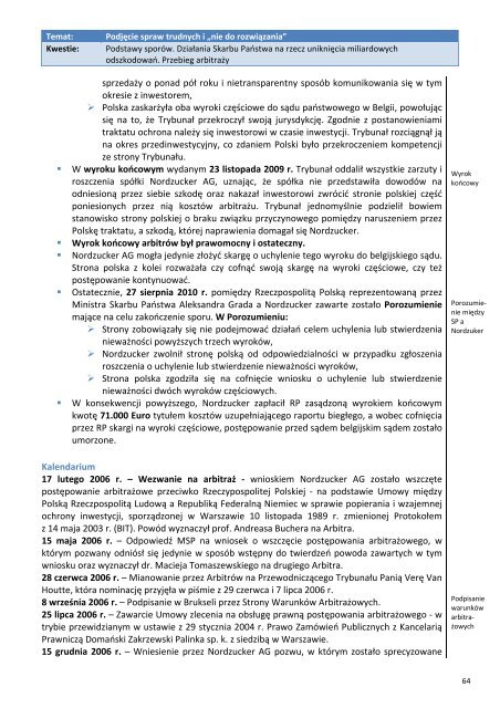 Raport z pracy Ministerstwa Skarbu Państwa 2007‐2011