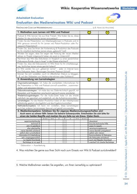 Arbeitsblätter Wiki - Foraus.de