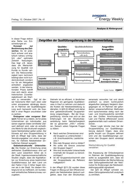 Qualitätsregulierung für Energieverteiler (Teil 1) - Frontier Economics