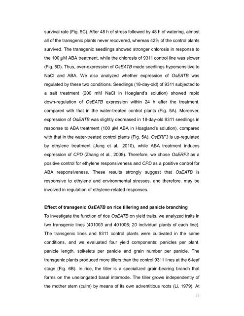 Rice ERF OsEATB restricts GA biosynthesis - Plant Physiology