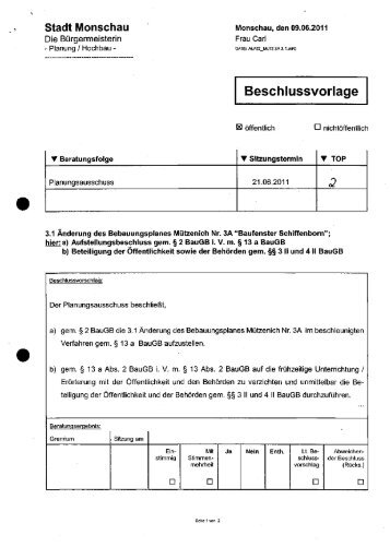 Bebauungsplan Mützenich Nr. 3 A - Monschau