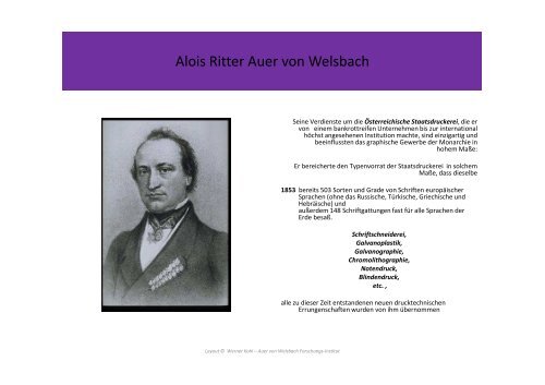 Alois Ritter von Auer Welsbach - Althofen