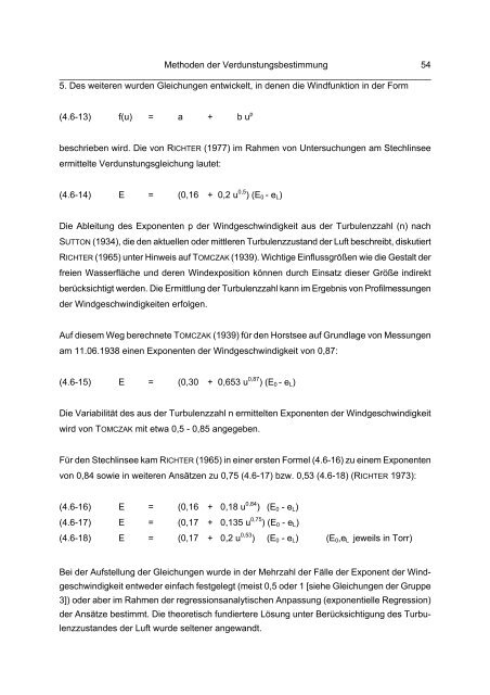 Die Verdunstung freier Wasserflächen – Grundlagen