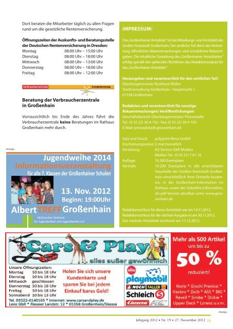 Ausgabe 19-12 vom 27.11.2012.pdf - Stadt Grossenhain
