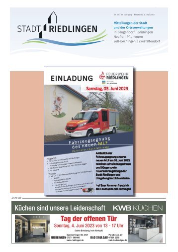 30.05.2023 Amtliches Mitteilungsblatt Riedlingen