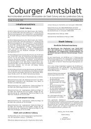 Coburger Amtsblatt - Landkreis Coburg