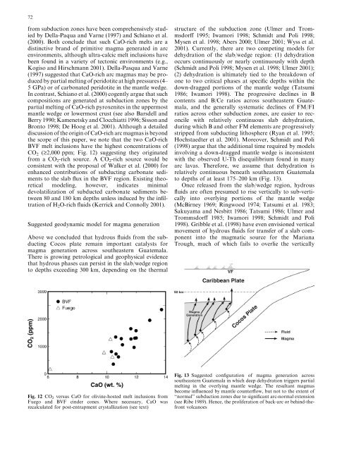 The water and trace element contents of melt - Department of ...