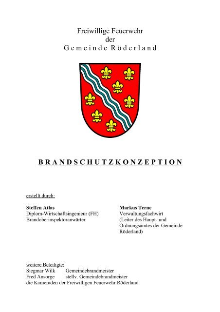 brandschutzkonzeption - Gemeinde Röderland