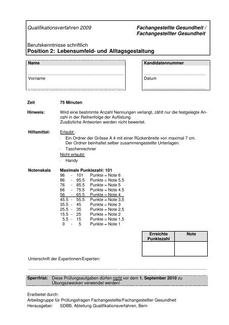 Position 2: Lebensumfeld- und Alltagsgestaltung