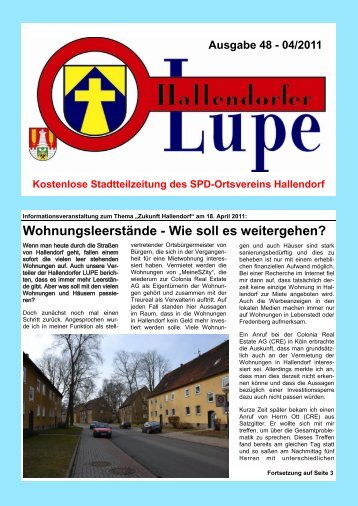 Wohnungsleerstände - Wie soll es weitergehen? - SPD Hallendorf