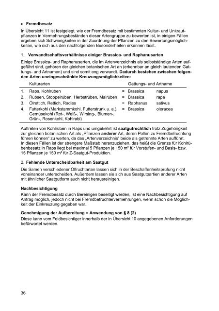 Richtlinien für die Feldbesichtigung - Arbeitsgemeinschaft der ...