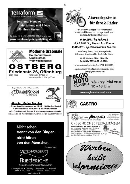 Mitteilungsblatt der Ortsverwaltung Zell-Weierbach