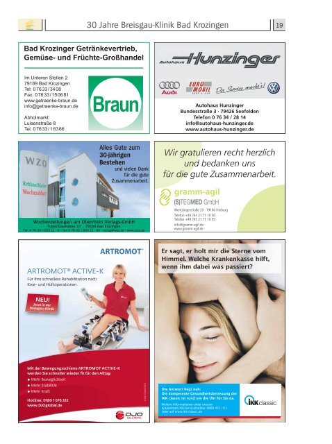 30 Jahre Jubiläumszeitung - Breisgau - Klinik