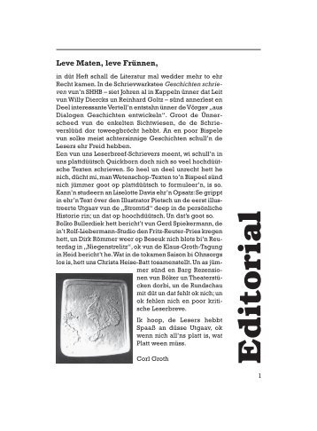 Editorial - Quickborn. Vereinigung für niederdeutsche Sprache und ...